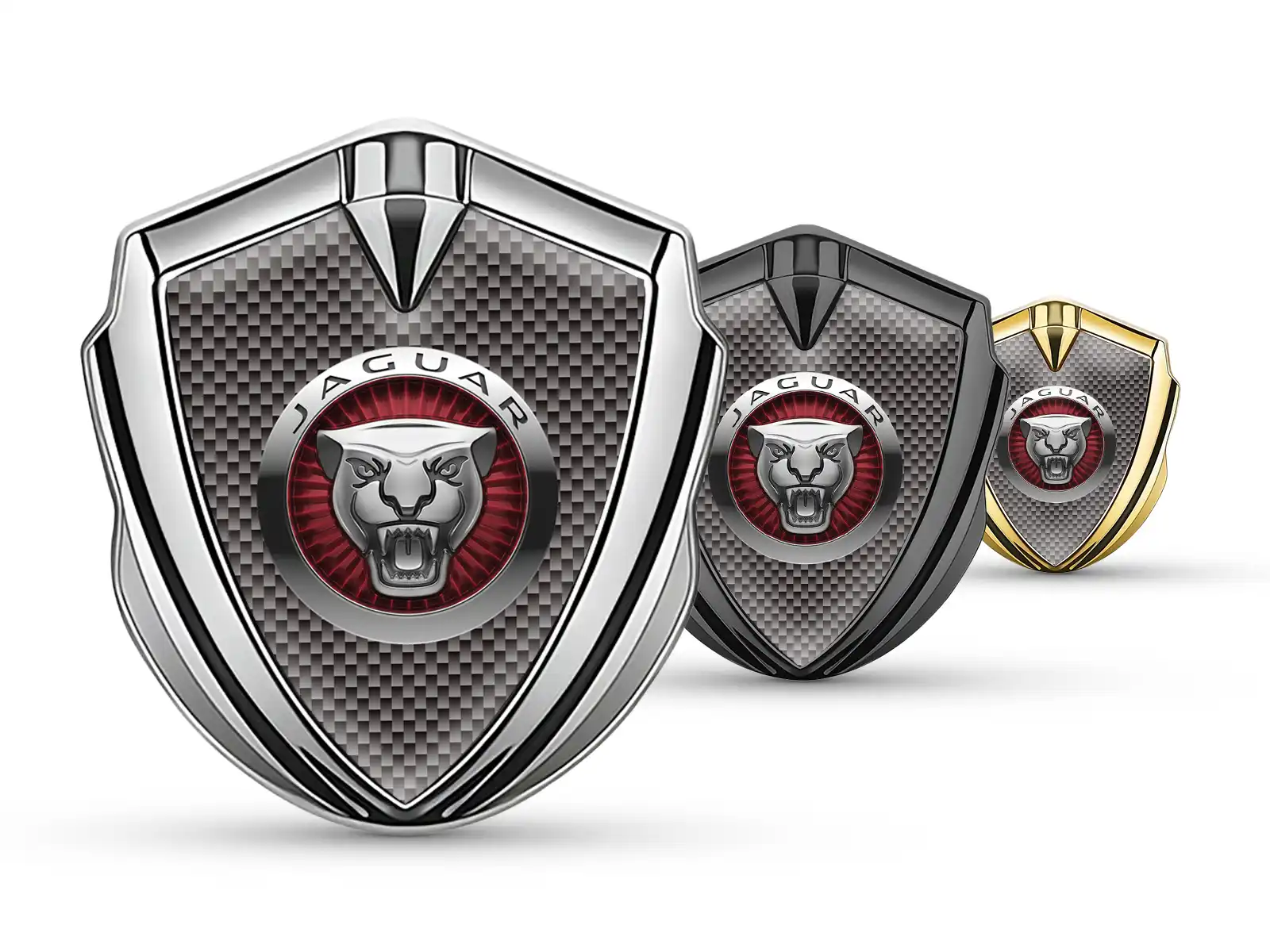 Jaguar Badge Self Adhesive Pro Style Alloy Finish